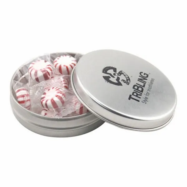 Round Tin with Starlight Peppermints - SBF2900 - Custom Shot Glass Now