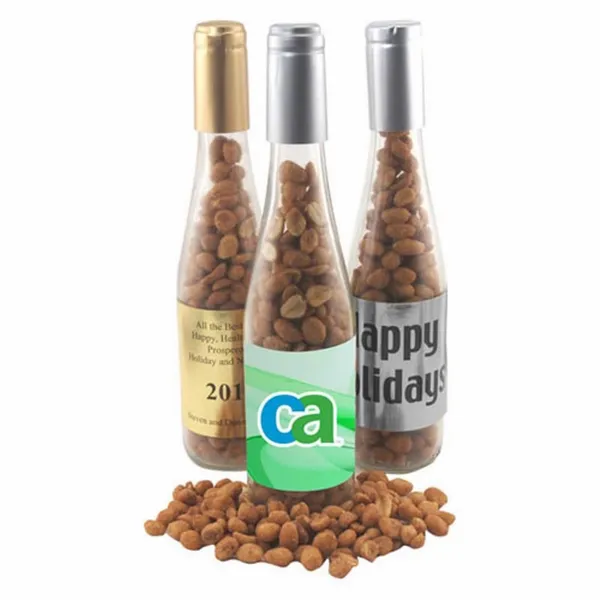 Champagne Btl Honey Rst Peanuts - Custom Shot Glass Now