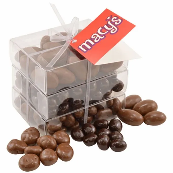 3 Way Chocolate Stack Acetate Tower - Custom Shot Glass Now
