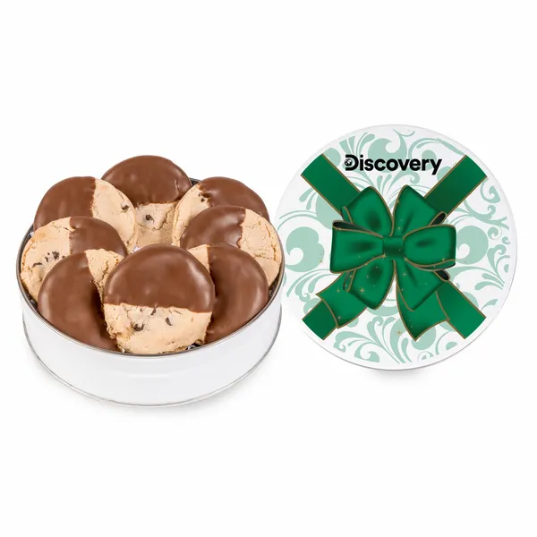 Fresh Beginnings Dipped Chocolate Chip Cookie Tin (Small) - Custom Shot Glass Now