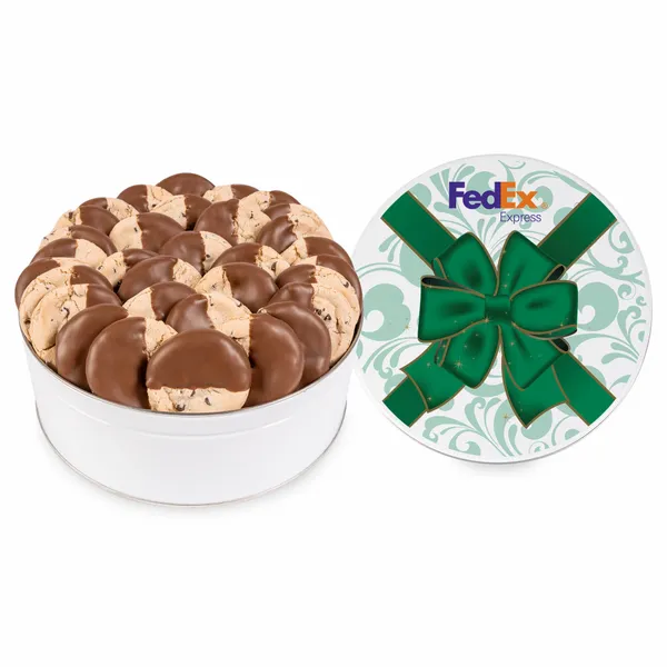 Fresh Beginnings Dipped Chocolate Chip Cookie Tin (Large) - Custom Shot Glass Now