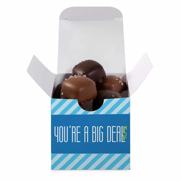 Sea Salt Caramels in Full Color Custom Box - Custom Shot Glass Now