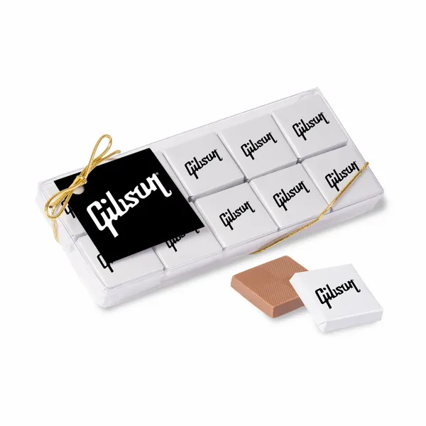 Twenty Piece Chocolate Foiled Square Box - Custom Shot Glass Now