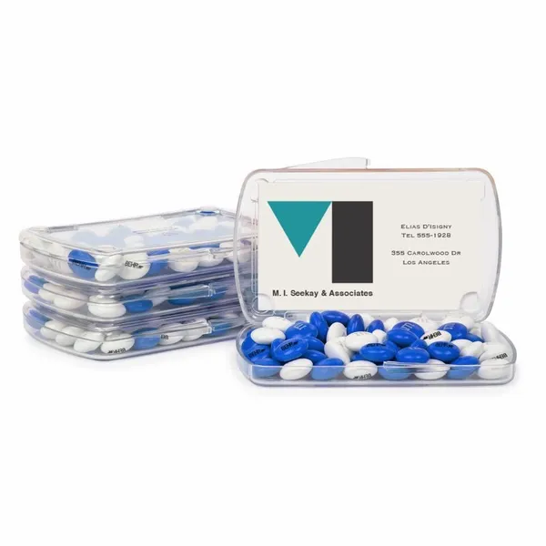 1.5 oz. Personalized M&M'S® in DIY Business Card Holder - Custom Shot Glass Now