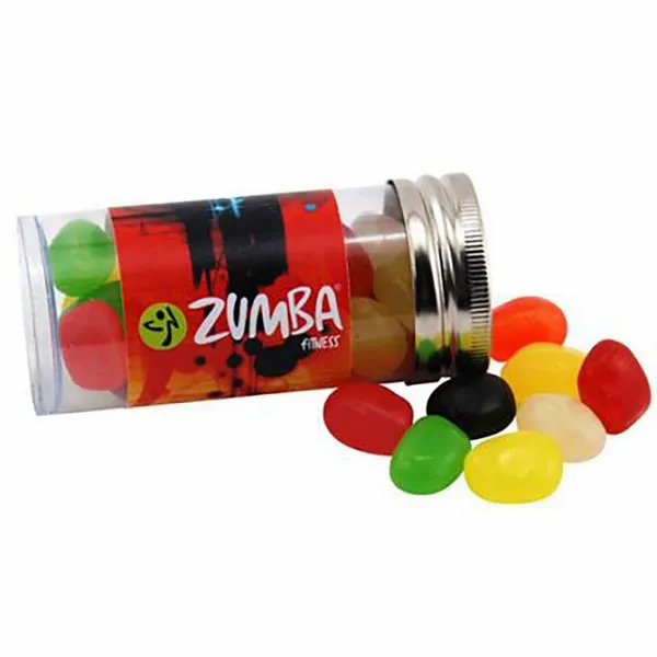Small 3" Candy Tube with Assorted Jelly Beans - Custom Shot Glass Now