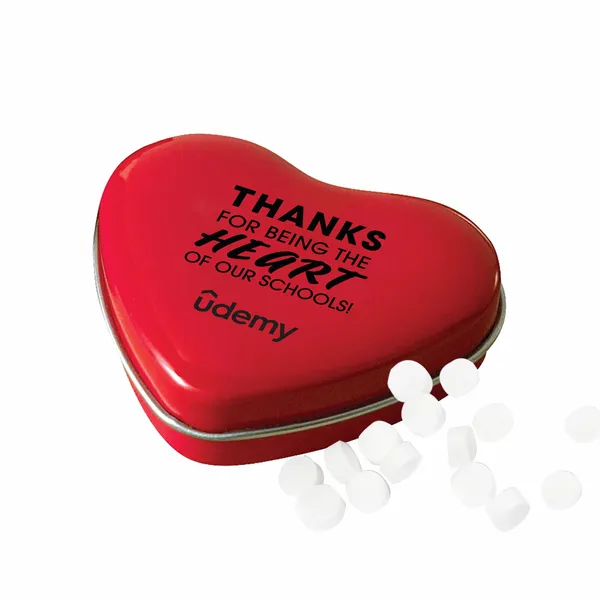 Sweet Heart Mint Tin With Micromints - Custom Shot Glass Now