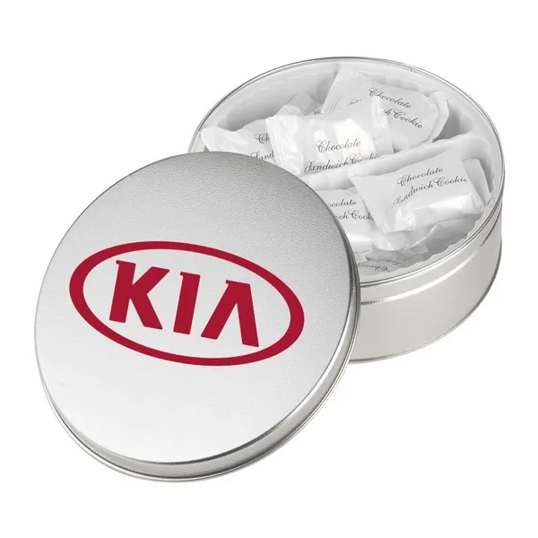 Warm Wishes Tins - Chocolate Covered Sandwich Cookie - Custom Shot Glass Now