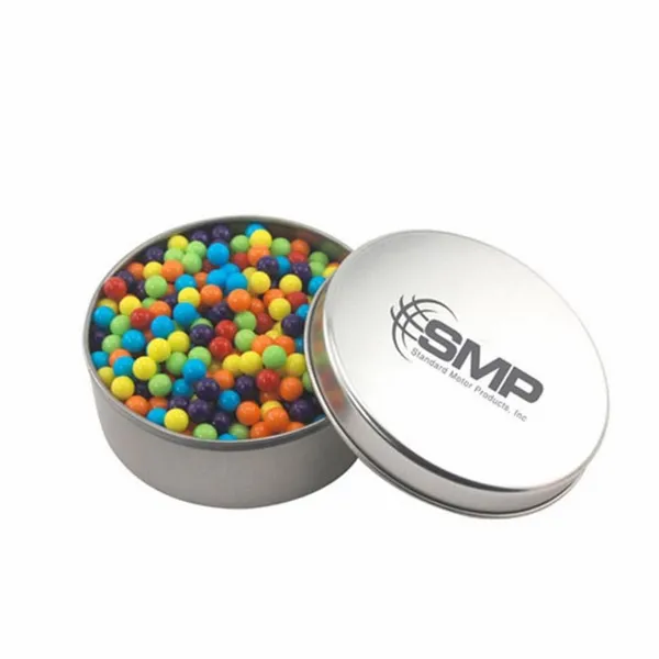 Round Tin with Mini Jawbreakers - SBF3000 - Custom Shot Glass Now