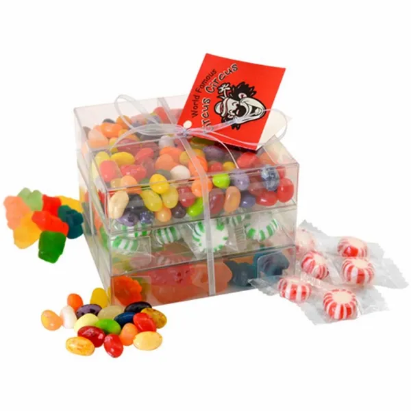 3 Way Candy Stack Acetate Tower - TRB802 - Custom Shot Glass Now