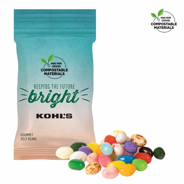 1oz ECO-Digibag, Compostable & Full Color, Gourmet Jelly Beans - Custom Shot Glass Now