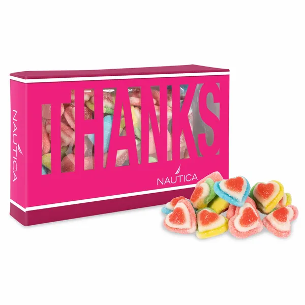 Thanks Die Cut Box with Triple Layer Hearts - Custom Shot Glass Now
