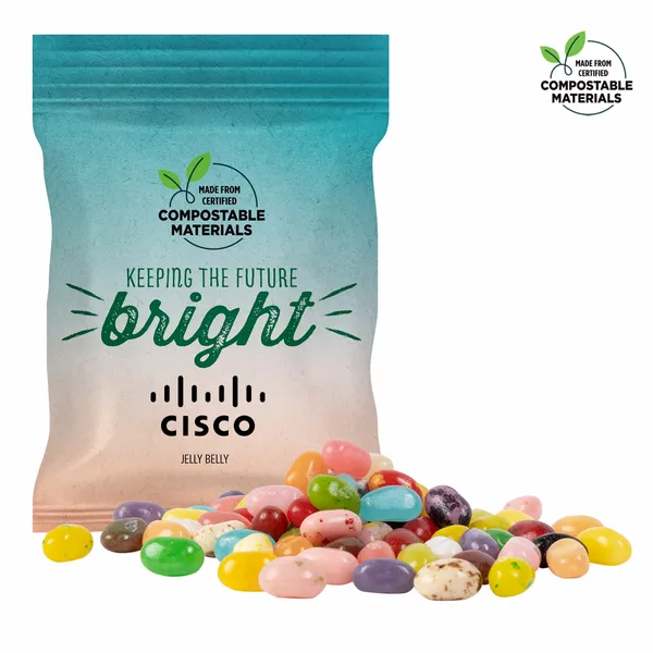 2oz. ECO-Digibag, Compostable & Full Color, Jelly Belly - Custom Shot Glass Now