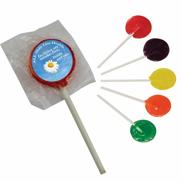Lollipop w/ Round Label - Custom Shot Glass Now