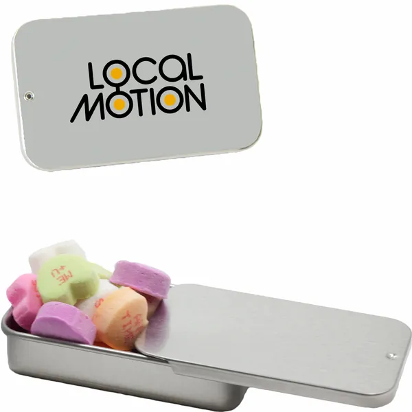 Slider Tin with Conversation Hearts - Custom Shot Glass Now