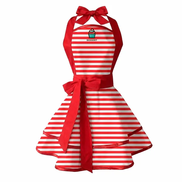Classic Stripe Double Layer Cotton Aprons - Custom Shot Glass Now