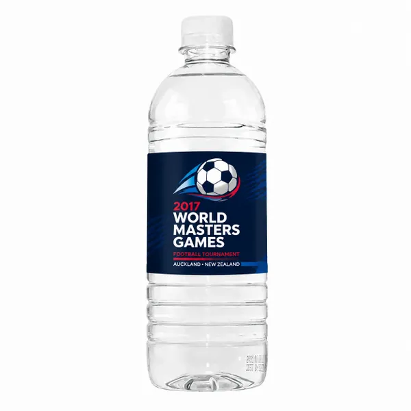 16.9 oz Plastic Ribbed Bottle - Custom Shot Glass Now