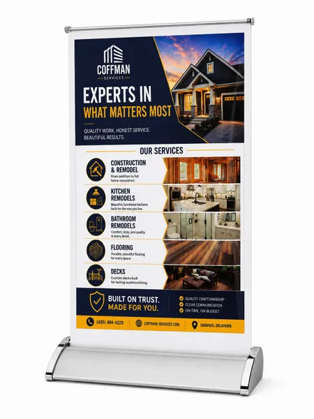 Table Roll Up Banner Stand - Custom Shot Glass Now