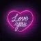Pink Love You Neon Sign - Custom Shot Glass Now