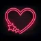 Red Love Heart Star Neon Sign - Custom Shot Glass Now