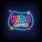 Kids Games Neon Sign - Custom Shot Glass Now