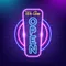 We are Open Vertical Neon Sign - Custom Shot Glass Now