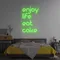 Enjoy Life Eat Cake Neon Sign - Custom Shot Glass Now