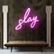 Glowing Slay Pink Neon Sign - Custom Shot Glass Now