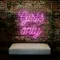Chic Pink Girls Only Neon Sign - Custom Shot Glass Now