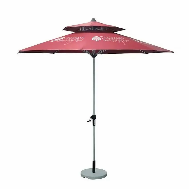Wood Market Umbrella - 9 ft - Custom Shot Glass Now