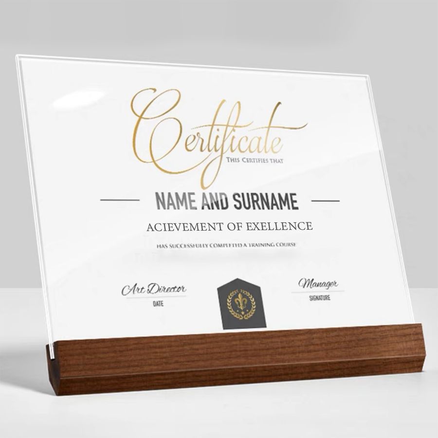 Acrylic Certificates - Custom Shot Glass Now