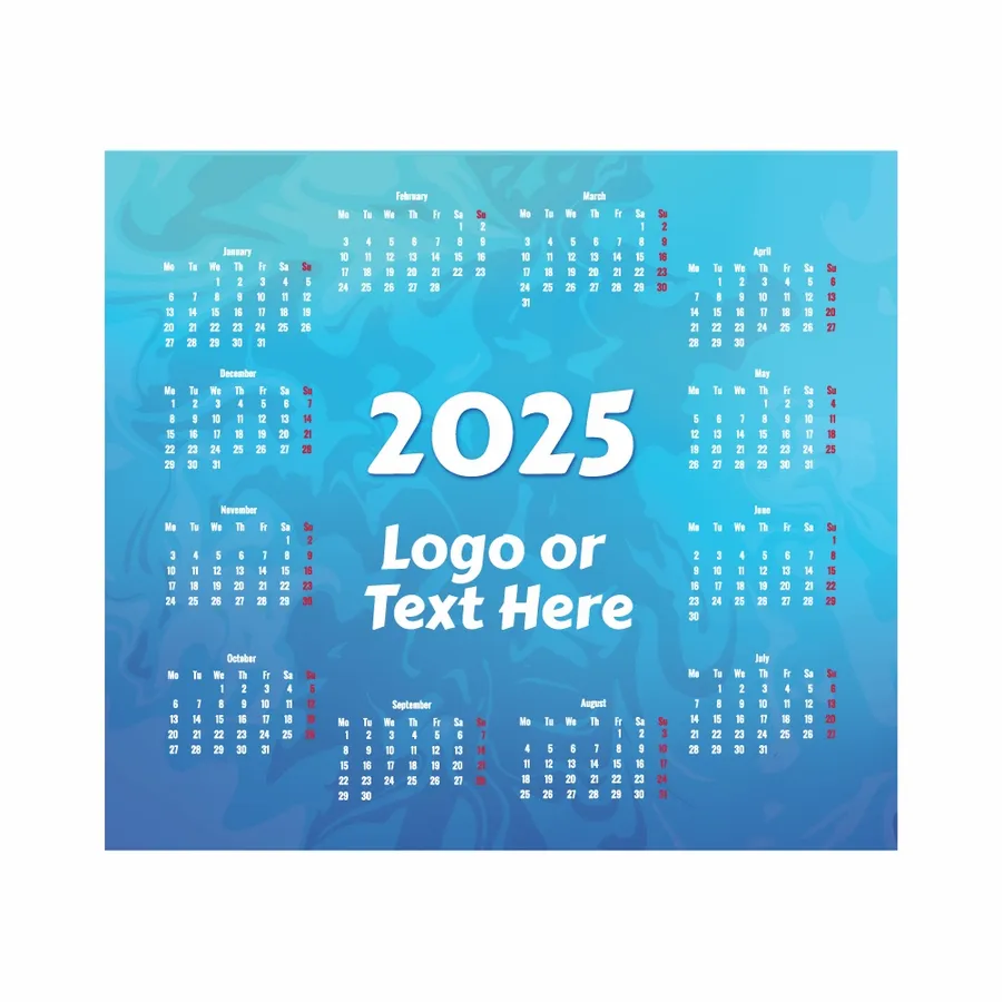 Light Blue Calendar Mouse Pad - Custom Shot Glass Now