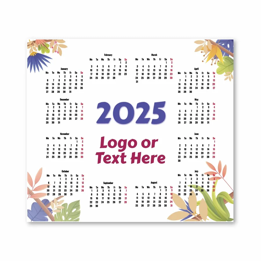 Floral Mouse Pad with Calendar - Custom Shot Glass Now