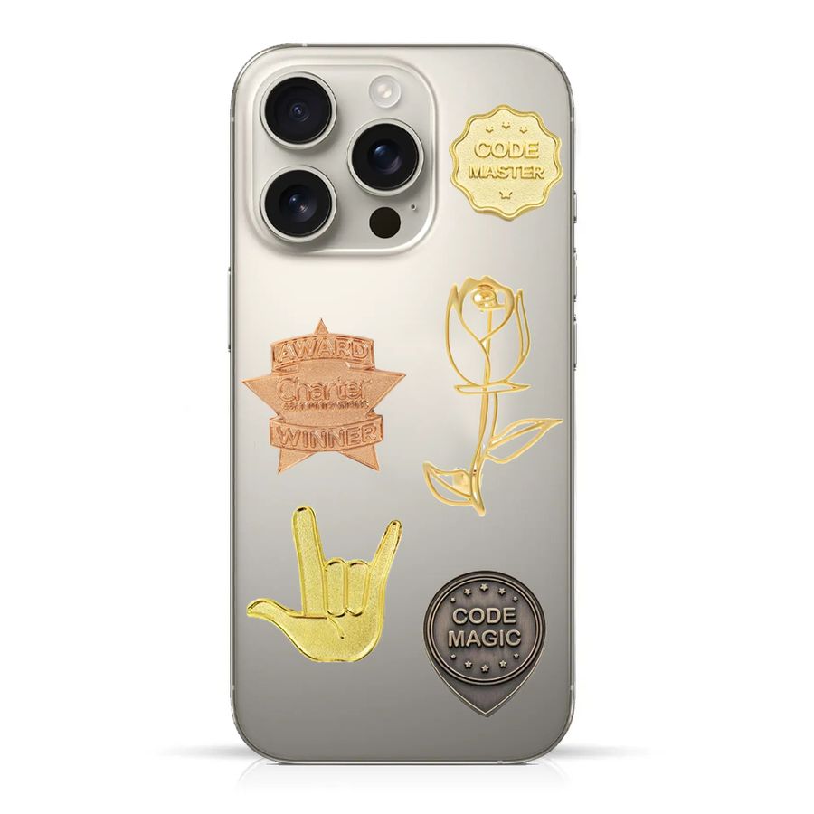 Phone Metal Badge Stickers - Custom Shot Glass Now