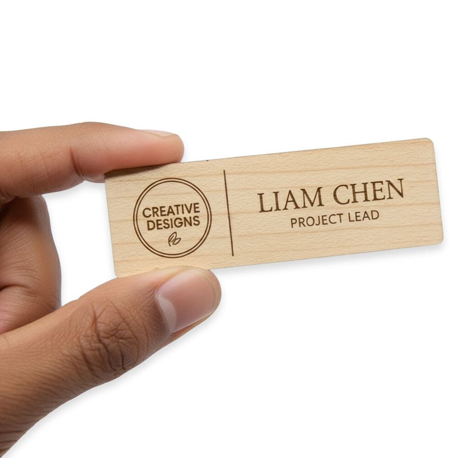 Wooden Name Badges - Custom Shot Glass Now