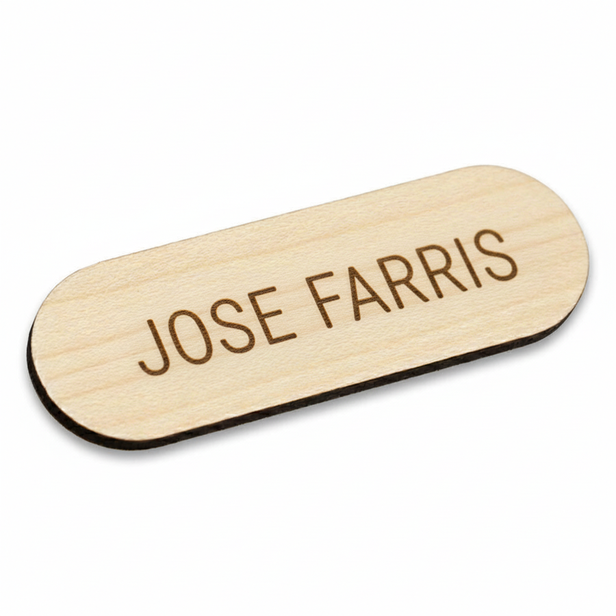 Wooden Name Badges - Custom Shot Glass Now