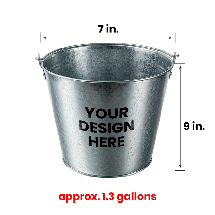 Tinplate Beer Buckets & Opener Combo - Custom Shot Glass Now