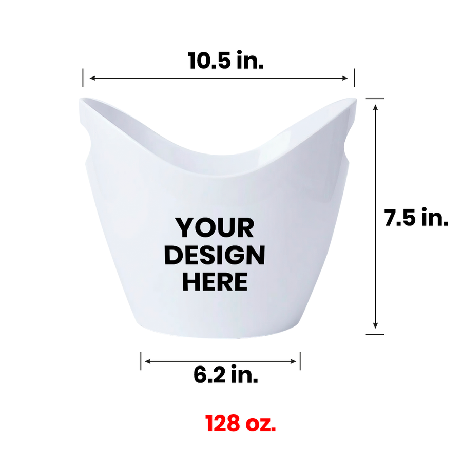 Curved Dual-Handle Drink Buckets - Custom Shot Glass Now