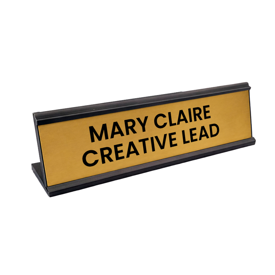 Metal Desktop Name Badges - Custom Shot Glass Now