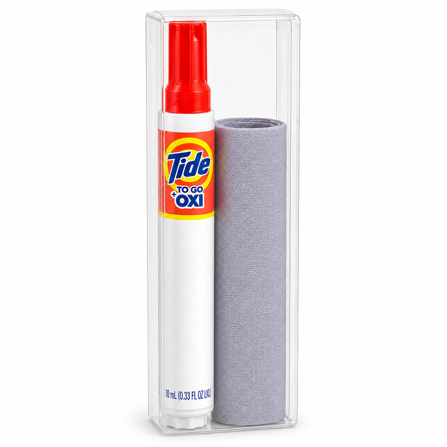 Tide® to Go + Oxi Stain Remover Travel Kits with Premium Microfiber Cloths - Custom Shot Glass Now