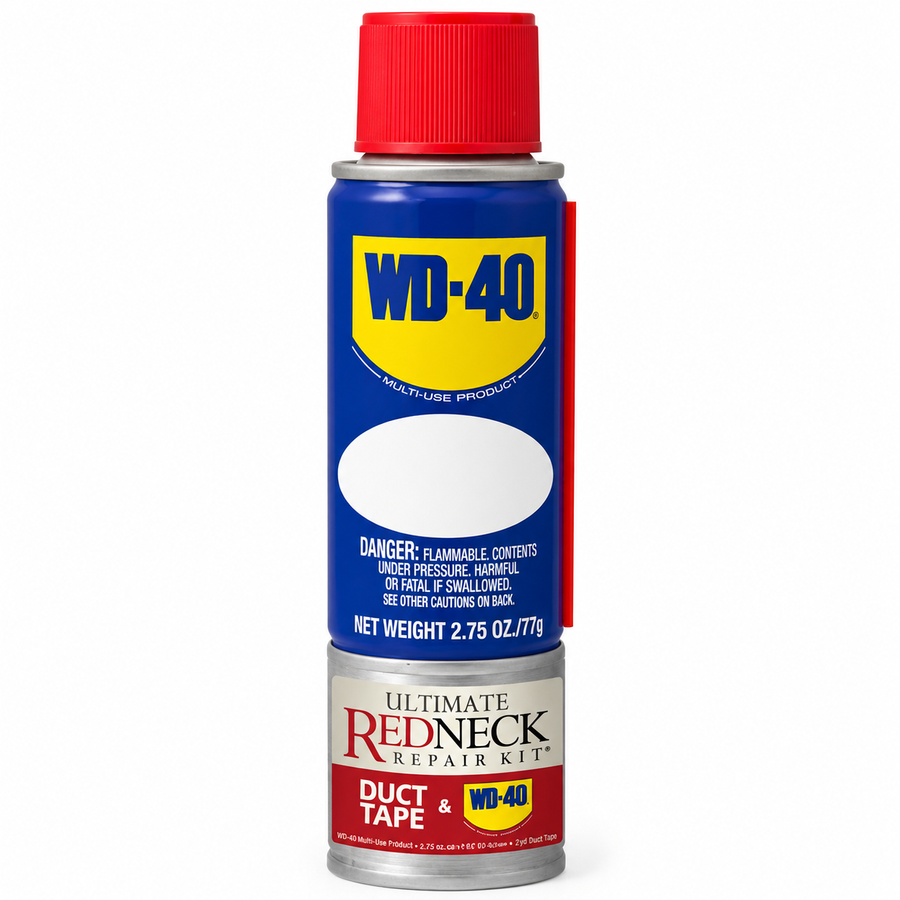 Ultimate Fix-All Kits, WD-40 2.75 oz Handy Cans and 6 yards of Duct Tapes - Custom Shot Glass Now