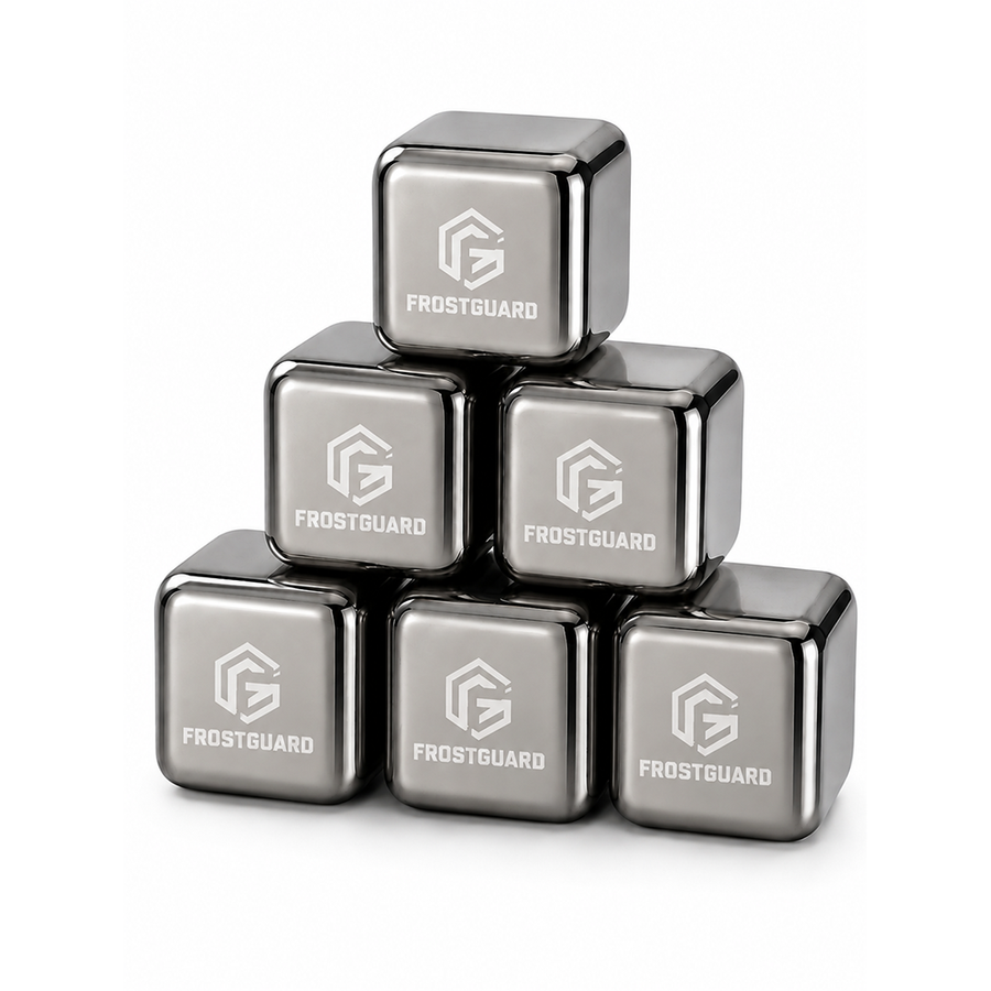 Silver Stainless Steel Ice Cubes - Custom Shot Glass Now