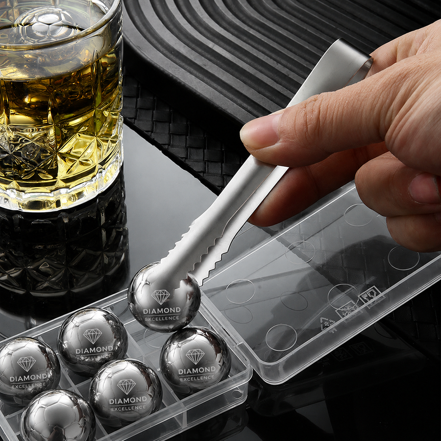Soccer Ball Stainless Steel Ice Cubes - Custom Shot Glass Now