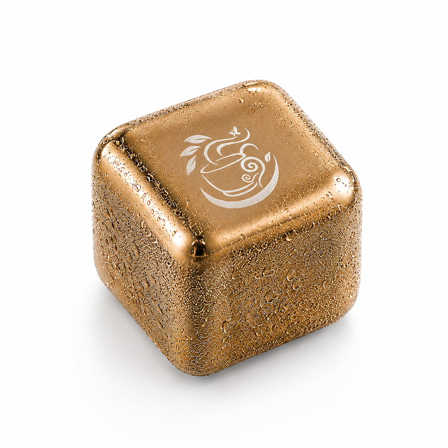 Gold Stainless Steel Ice Cubes - Custom Shot Glass Now