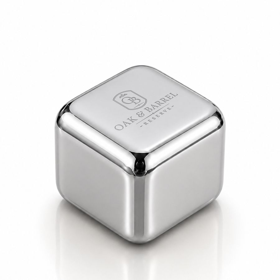 Silver Stainless Steel Ice Cubes - Custom Shot Glass Now