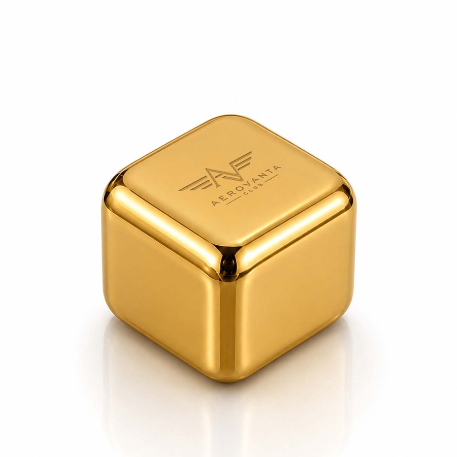 Gold Stainless Steel Ice Cubes - Custom Shot Glass Now