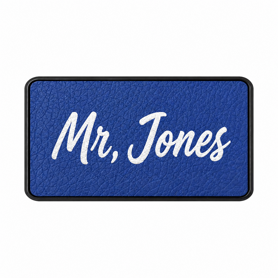 Leather Name Badges - Custom Shot Glass Now