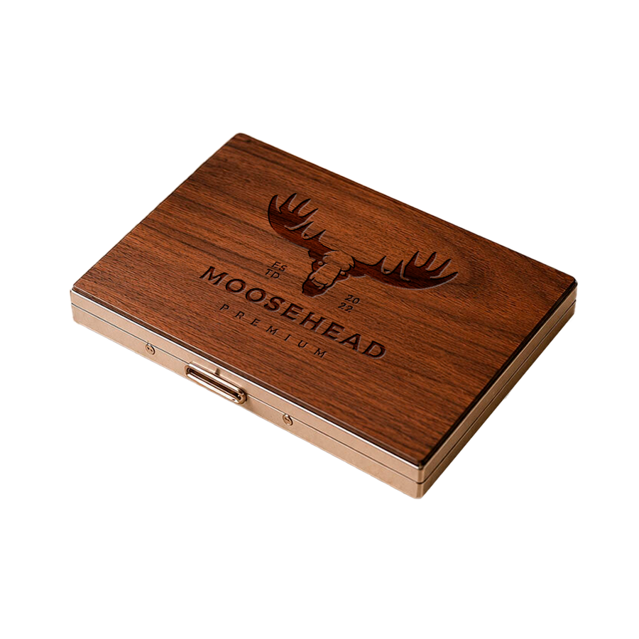 Metal Framed Wooden Cigarette Cases - Custom Shot Glass Now