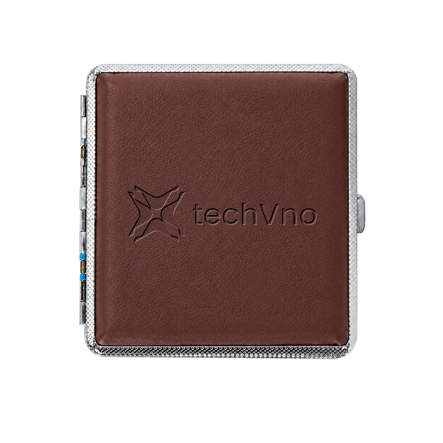 Leather Grain Metal Cigarette Cases - Custom Shot Glass Now