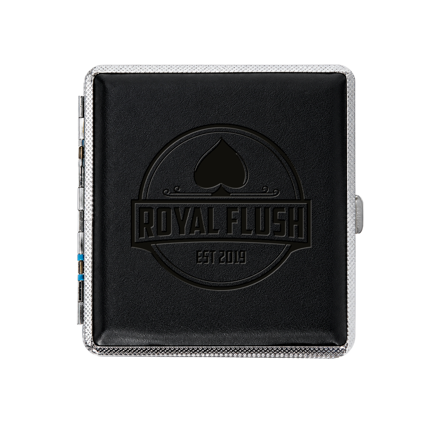 Leather Grain Metal Cigarette Cases - Custom Shot Glass Now