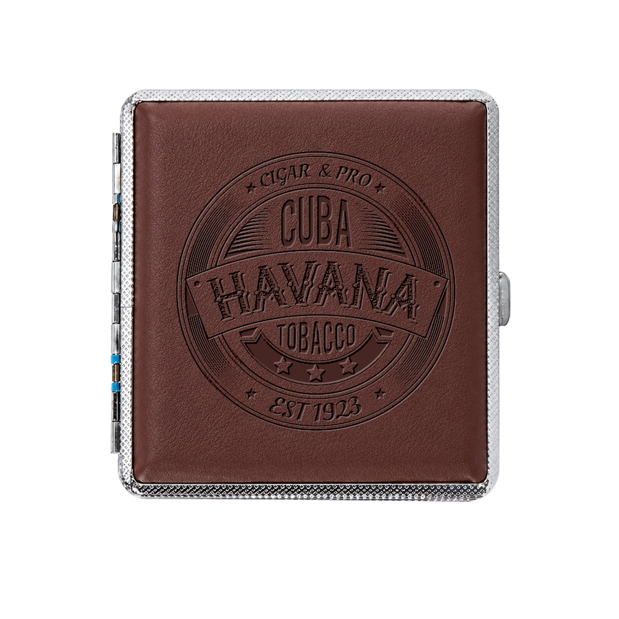 Leather Grain Metal Cigarette Cases - Custom Shot Glass Now
